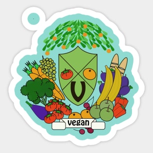 Vegan coat of arms Sticker